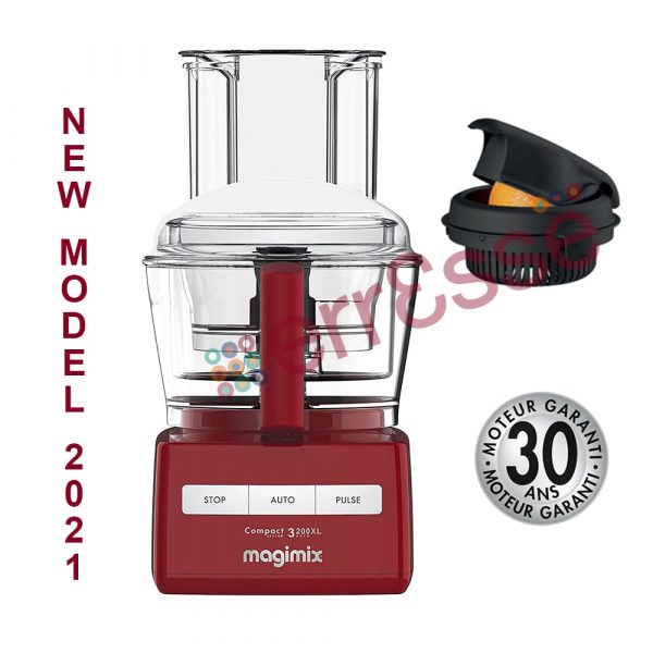 MAGIMIX Robot de Cocina Compact 3200XL Rojo 2021 - Exprimidor Incluido