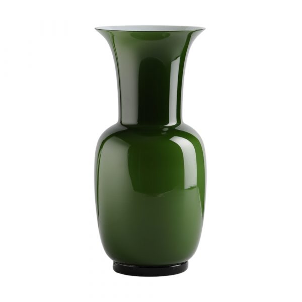 VENINI Opalino Vase Apfelgrün H 36 cm